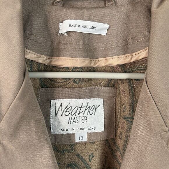 Vintage Weather Master Womens Trench Coat with removable liner timeless Khaki - Picture 8 of 16